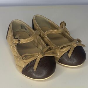 Janie & Jack - Quilted Cap Toe Ballet Flat - Size 7